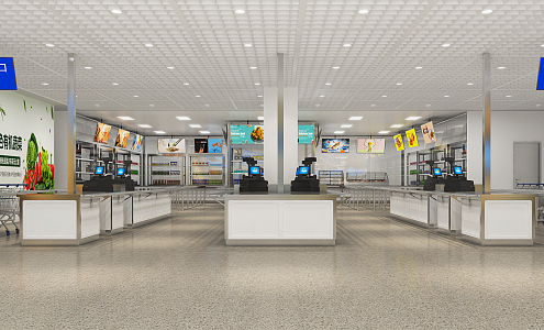 Modern Supermarket 3d model