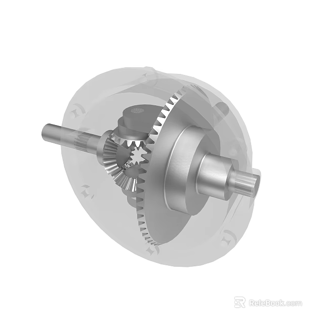 Precision Mechanical Gear System With Interlocking Gears And Shaft Components 3d model 
