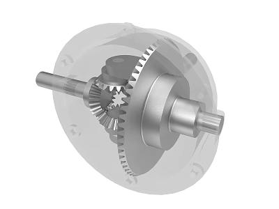 Precision Mechanical Gear System With Interlocking Gears And Shaft Components 3d model