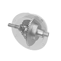 Precision Mechanical Gear System With Interlocking Gears And Shaft Components
