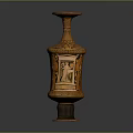 Intricately Carved Sculpture Vase With Classical Figure Patterns And Artistic Design