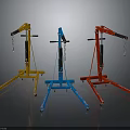 Yellow Blue Red Portable Hoist Stands With Stable Frame For Lifting