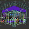 Street Coffee Shop Specialty Store Door Milk Tea Shop Modern 3d model