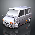 Silver Mini Van 3D Model With Sleek Design And Shiny Exterior 3d model