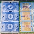 Modern basketball court sports basketball court half basketball court sports stands basketball stand graffiti basketball court 3d model