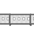 Black Metal Entrance Gate With Automatic Sliding And Square Cutout Design