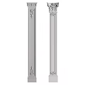 Ornate Decorative Columns With Intricate Carvings For Interior Design Elements 3d model