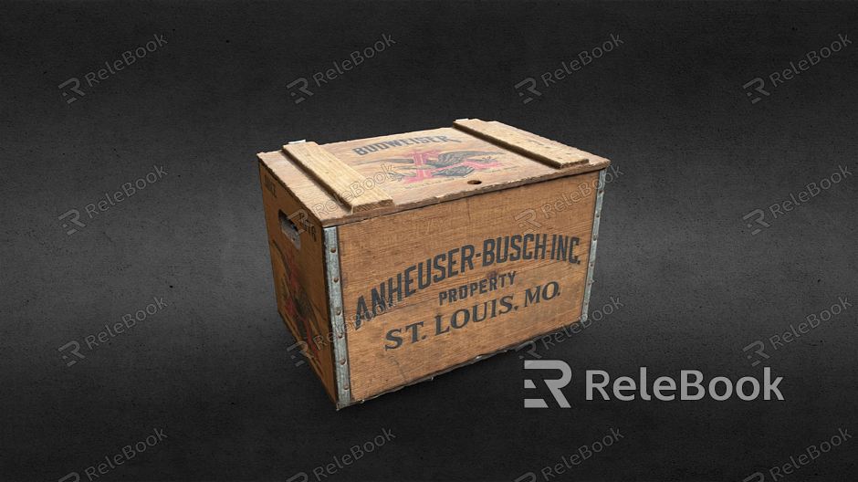 Modern Wooden Case Budweiser Crate model