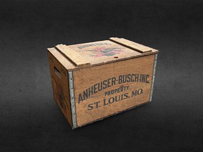 Modern Wooden Case Budweiser Crate model