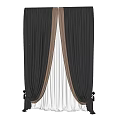 Elegant Dark Curtains Paired With White Sheer Panels For Stylish Window Design