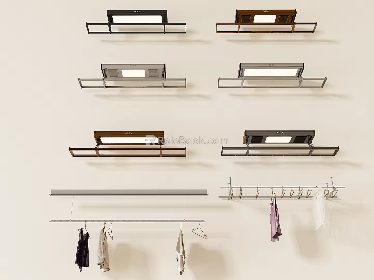 Modern drying rack electric drying rack 3d model