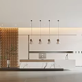Modern lobby front desk 3d model