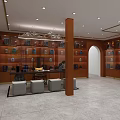 Traditional Tobacco And Liquor Store Interior With Wooden Shelves And Product