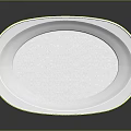 Disposable Aluminum Foil Oval Tableware Set With Crimped Edges And Reflective Surface
