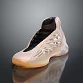 High Top Transparent White Shoes With Black Laces Streamlined Design And Clear Sole