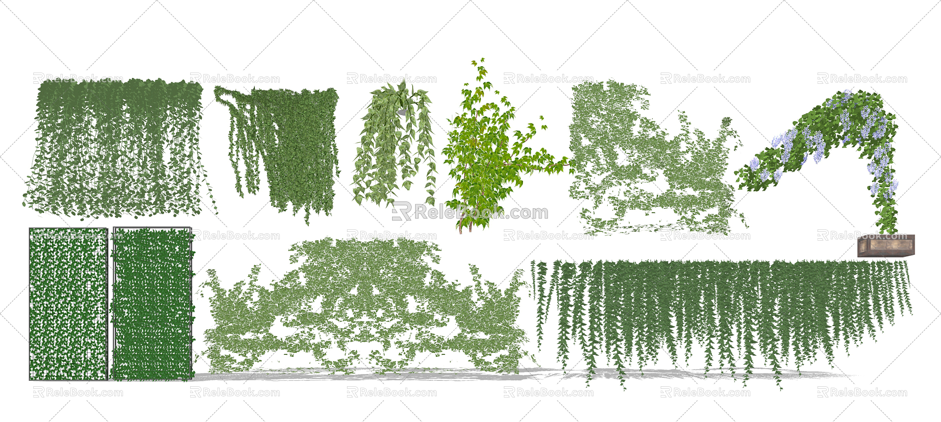 Modern Vines Vines Climbing Plants Climbing Plants 3d model