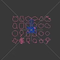 Chinese Traditional Red Festive Ornaments With Lanterns Fortune Bags Drum And Couplets