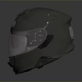 SHOEI Silver Gray Helmet With Protective Visor And Modern Safety Design