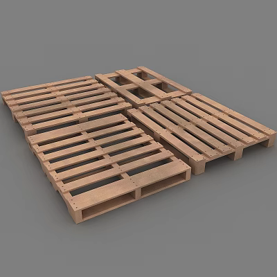 Modern pallet racking tray 3d model