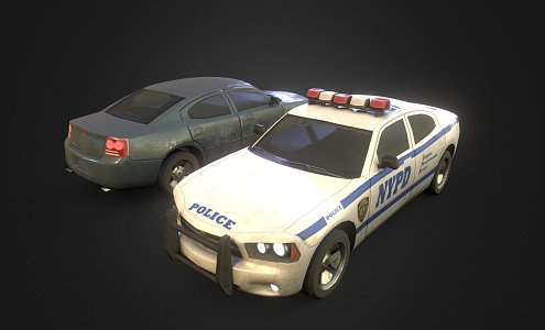 Modern Police Car Combination 3d model