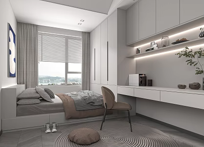 Modern Tatami Bedroom 3d model