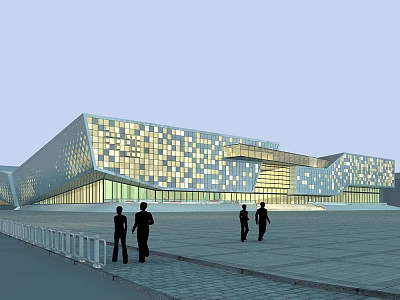 Modern Theatre Architecture Theatre 3d model