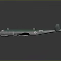 Green Airplane Model With Four Propellers Long Wings And Fuselage Marking