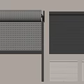 Various Window Blind Options Featuring Perforated Black Gray and White Rollers 3d model