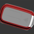 Red And White Retro Toaster With Bread Slots And Control Buttons For Kitchen Use