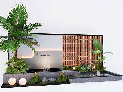 Modern Waterscape Wall Running Water Landscape Wall Enclosure Wall Background Wall model