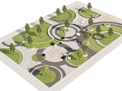 Pocket Park Linear Park Children's Park People's Activity Site Landscape Park Municipal Park 3d model