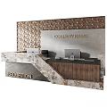 Modern table and chair combination table and chair combination 3d model
