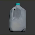 Household Cleaning Solution In Large Transparent Plastic Bottle With Green Cap