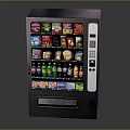 Modern Commercial Vending Machine with Various Snacks Beverages Multiple Selection Slots and Digital Interface 3d model