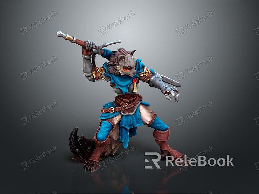 Werewolf Werewolf Warrior Werewolf Soldier Cartoon Werewolf Animation Werewolf Cartoon Characters model