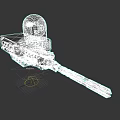 Advanced Weapon Design With Yellow Component Gray Body And Long Barrel