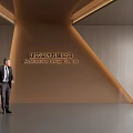 Modern Front Desk Background Wall Simple Background Wall Front Desk Reception Area Background Wall Company Front Desk Background Wall 3d model