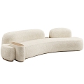 Modern minimalist shaped sofa 3d model