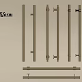 Poliform Golden Furniture Handles In Different Styles For Cabinets And Drawers