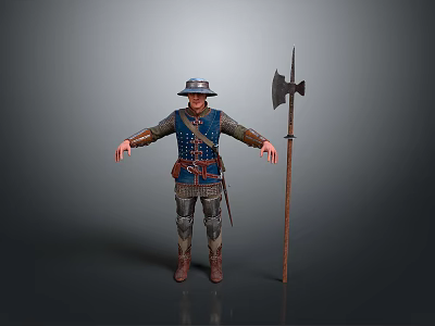 Western Samurai Western Warrior Western Hero Western Warrior Knight Hero Ancient Warrior Paladin 3d model