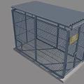 Blue Metal Mesh Decorative Ornament Set With Roofed Design Base Pedestal And Signboard