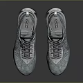 Modern Gray Mesh Athletic Shoes With Breathable Upper And Lightweight Sole Design