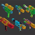 Colorful Building Block Style Toy Guns With Vibrant Colors For Children Play