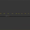 Curved Racing Track With Multiple Race Cars Yellow Guardrails And Lane Markings
