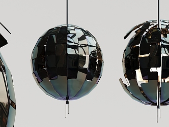 Post-modern chandelier spherical chandelier 3d model