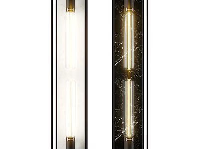 Modern Wall Sconce With Black Metal Frame And Glass Shade For Indoor Lighting 3d model