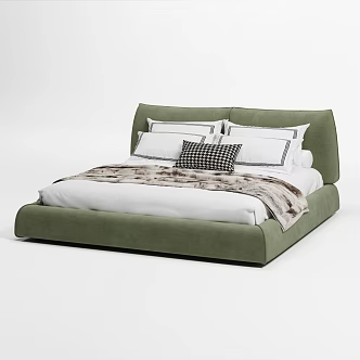 Double bed 3d model