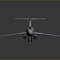 Silver Passenger Aircraft Model With Metallic Finish USAF Emblem On Wing Sleek Design And Reflection