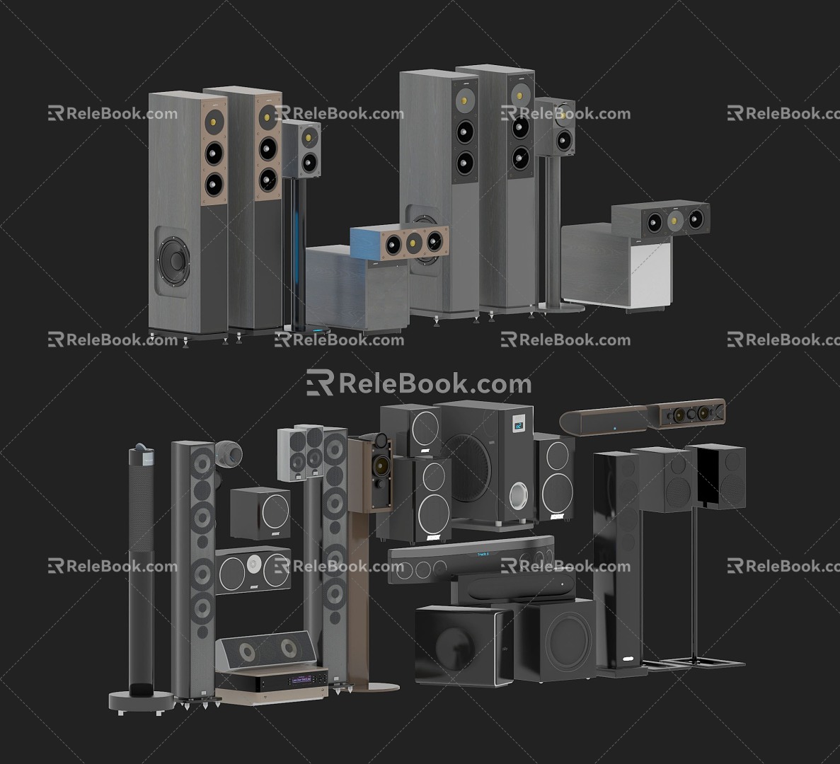 Modern style sound 3d model