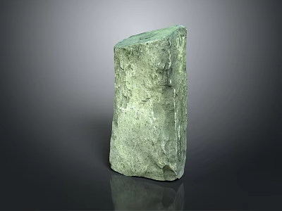 Natural Green Raw Stone Slab Featuring Rough Surface And Natural Texture 3d model